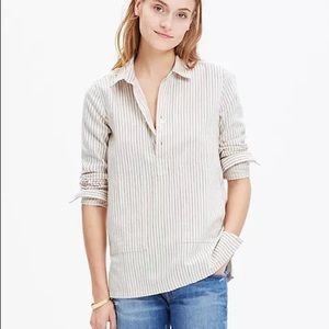 Madewell Striped Pocket Popover Shirt